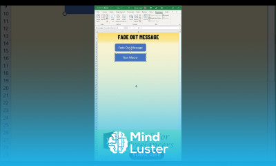 How To Create A Fade Out Message In Excel SHORTS