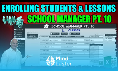Learn How To Create Schedule Unlimited Lessons Easily Enroll Students School Manager Pt 10