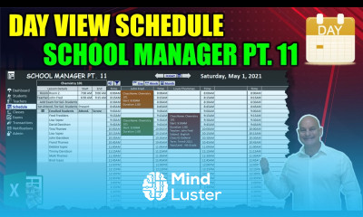 Learn How To Create This Dynamic Day View Scheduler In Excel This Masterclass School Manager Pt 11