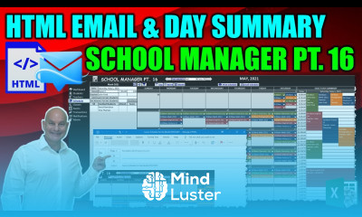 How To Embed Pictures In Emails Create A Single Click Day Summary In Excel School Manager Pt 16