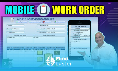 Learn How To Create This Excel Work Order Application Mobile Sync Full Training From Scratch