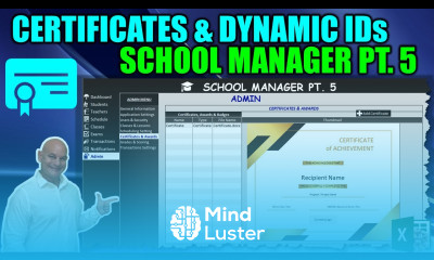 How To Generate ID Card Fields In 1 Click Preview Word Documents In Excel School Manager Pt 5