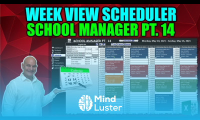 Learn How To Create A Drag Drop Week View Scheduler In Excel From Scratch School Manager Pt 14