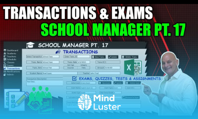 How To Create Excel Sheet Forms Databases As We Add Exams Transactions School Manager Pt 17