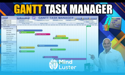 How To Create A Drag Drop Gantt Style Task Manager In Excel Full Masterclass Free Download