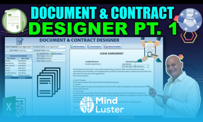 How To Design Fill Send Unlimited Documents Contracts In Excel Without 3rd Party Apps Part 1