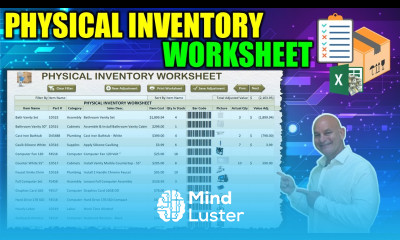 How To Create A Physical Inventory Worksheet With Barcodes Pictures In Excel From Scratch