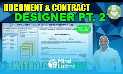 How To Create Horizontal Tabs AND Unlimited Fillable Documents In Excel Free Download Part 2