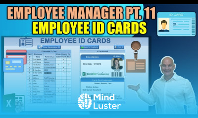 How To Create An ID Card With Bar Codes In Excel Employee Manager Pt 11