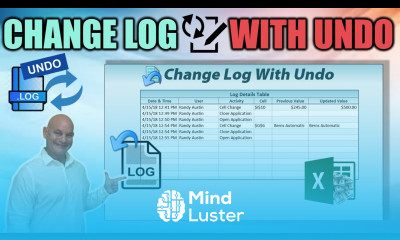 How To Create A Change Log WITH UNDO In Excel Part 1