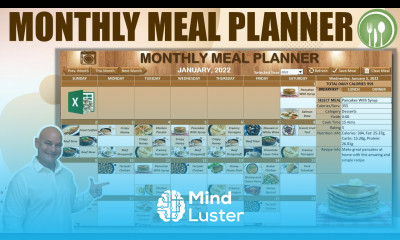 Learn How To Create This Incredible Monthly Meal Planner With Calorie Count In Excel Free Download