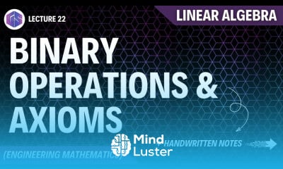Lec 22 Binary Operations Axioms Linear Algebra