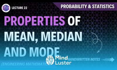 Lec 22 Properties of Mean Median And Mode Probability and Statistics