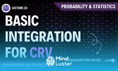 Lec 23 Basic Integration for CRV Probability and Statistics