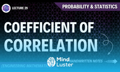 Lec 29 Coefficient of Correlation Probability and Statistics