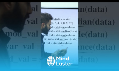 Python code for Mean Median Mode SD Variance and Range