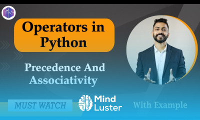 Lec 8 Operators in Python  Precedence Associativity with examples Python for Beginners