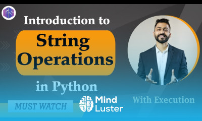 Lec 17 Various String Operations with execution