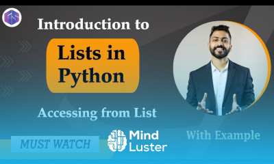 Lec 20 Python Lists Accessing from List with examples Python for Beginners
