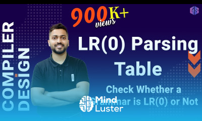 Lec 11 LR 0 Parsing Table Check Whether a Grammar is LR 0 or not Bottom Up Parser