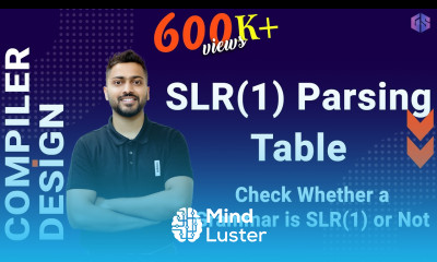 Lec 12 SLR 1 Parsing Table Check Whether a Grammar is SLR 1 or Not Bottom Up Parser