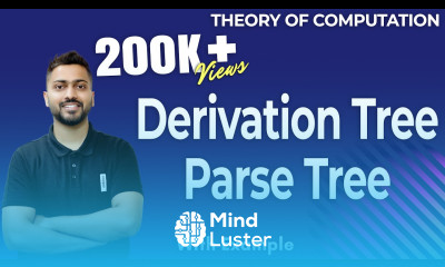 Lec 65 Derivation Tree Parse Tree  with example in TOC Compiler design