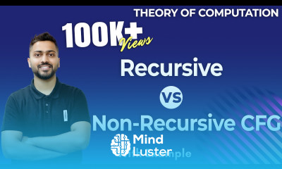 Lec 66 Recursive vs Non Recursive CFG with examples Classification of CFG