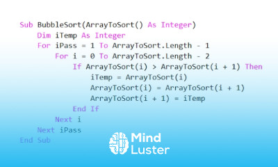 Bubble Sort 3 – VB NET Implementation