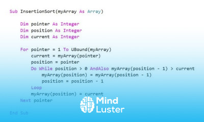 Learn Insertion Sort VB NET Implementation - Mind Luster