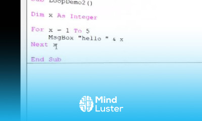 19 Introduction to Programming with VBA The For Next Construct