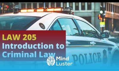 LAW 205 Introduction to Criminal Law