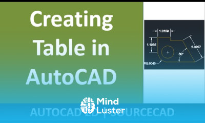 How to make table in AutoCAD