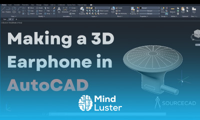 AutoCAD Practice Making a 3D earphone with surfacing tools