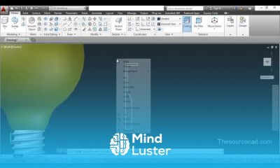 making 3D bulb with filament in AutoCAD