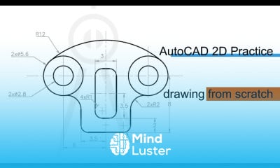 2D AutoCAD Practice drawing with annotations from scratch