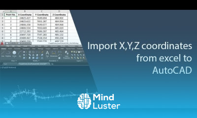 How to import x y z coordinate from Excel to AutoCAD