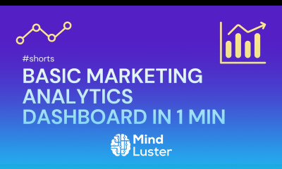 How to create a basic MARKETING ANALYTICS DASHBOARD in 1minute shorts
