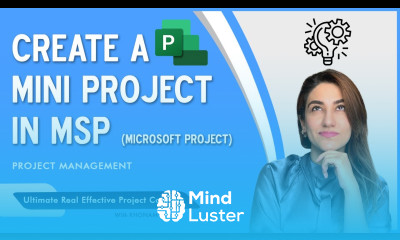 Create a Mini Project in MS Project 2022