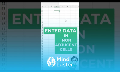 Enter Data in Nonadjacent Cells in Excel