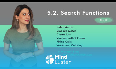 Excel All you need 5 2 Search Functions Part2