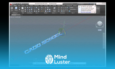 How to create 3D text in autocad CADD SCHOOL