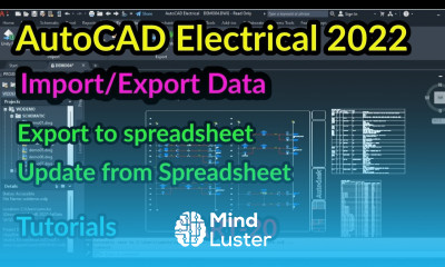 AutoCAD Electrical 2022 import and export Data PART 20 AutoCAD Electrical in Tamil