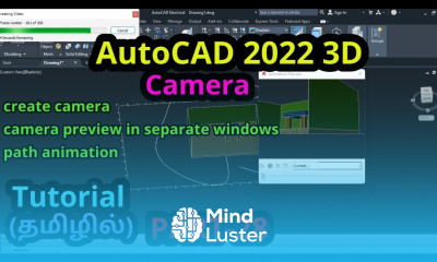 AutoCAD 2022 3D camera PART 28 AutoCAD 3D tutorial in Tamil