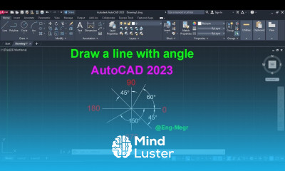 How to draw a line with angle in AutoCAD 2023