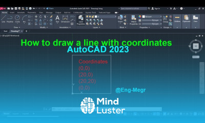 How to draw a line with coordinates in AutoCAD 2023