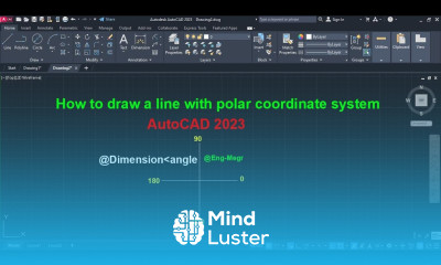 How to draw a line with polar coordinate system in AutoCAD 2023