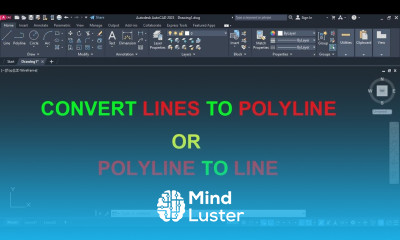 How to convert line to polyline in autocad2023