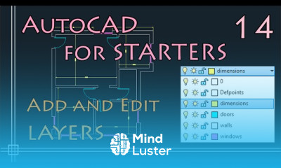 AutoCAD for begineers Add and Edit LAYERS change colour linetype lineweight
