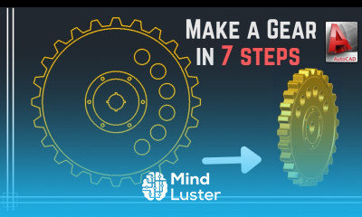Autocad How to draw and model a Gear in 7 steps