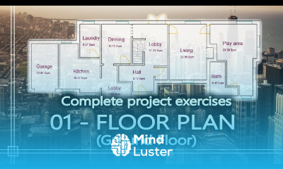 Autocad Complete tutorial for beginners floor plan ground floor
